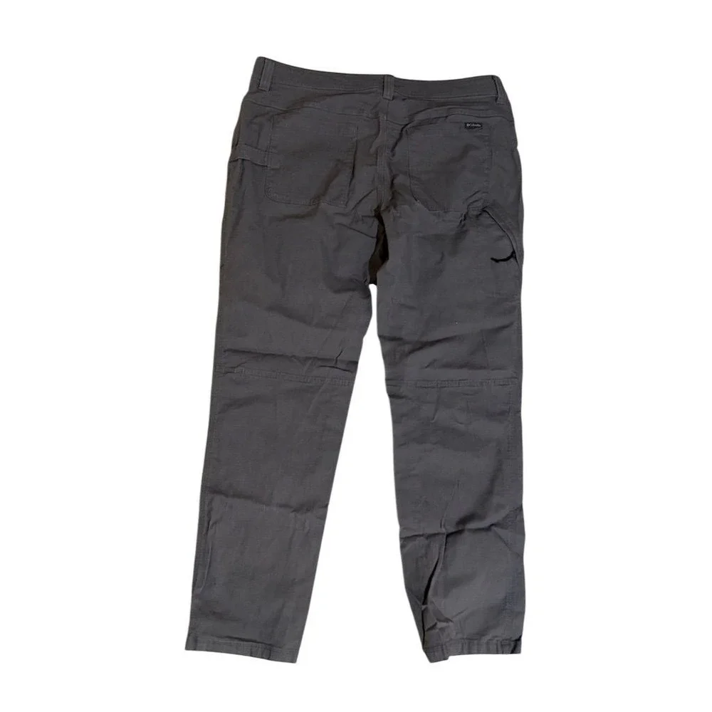 Columbia Men's Straight Fit Carpenter Pants Gray Sz 38x32 Classic Design ripstop